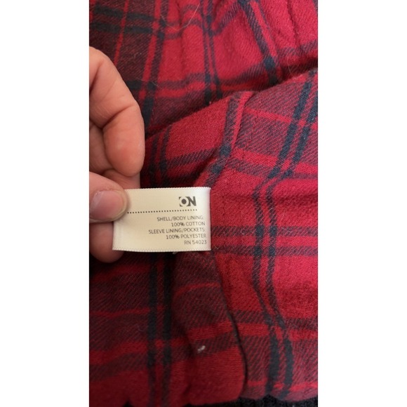 Old Navy Black Utility Jacket Mens Medium Plaid Lined Cotton Full Zip Military S - Picture 4 of 10